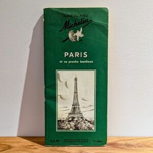 Vintage Michelin Green Guide Paris | 1960 French Travel Guide